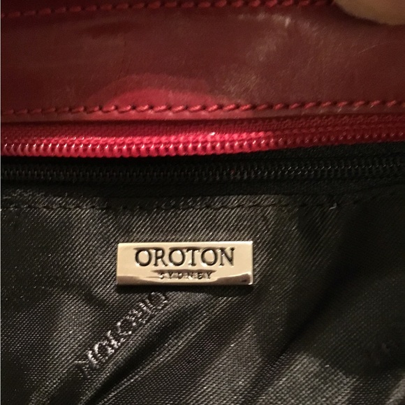 Oroton Bags Oroton Sydney Red Genuine Leather Bucket Hobo Bag 9